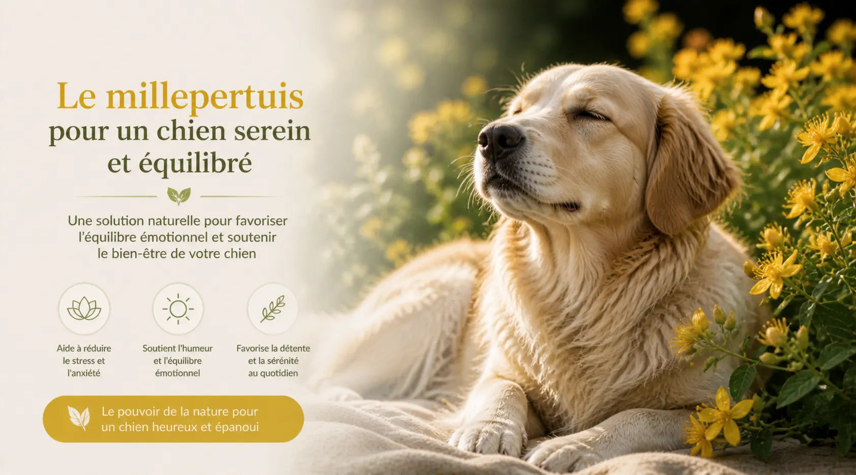 Millepertuis pour chien : soigner la déprime et l'anxiété de séparation Image