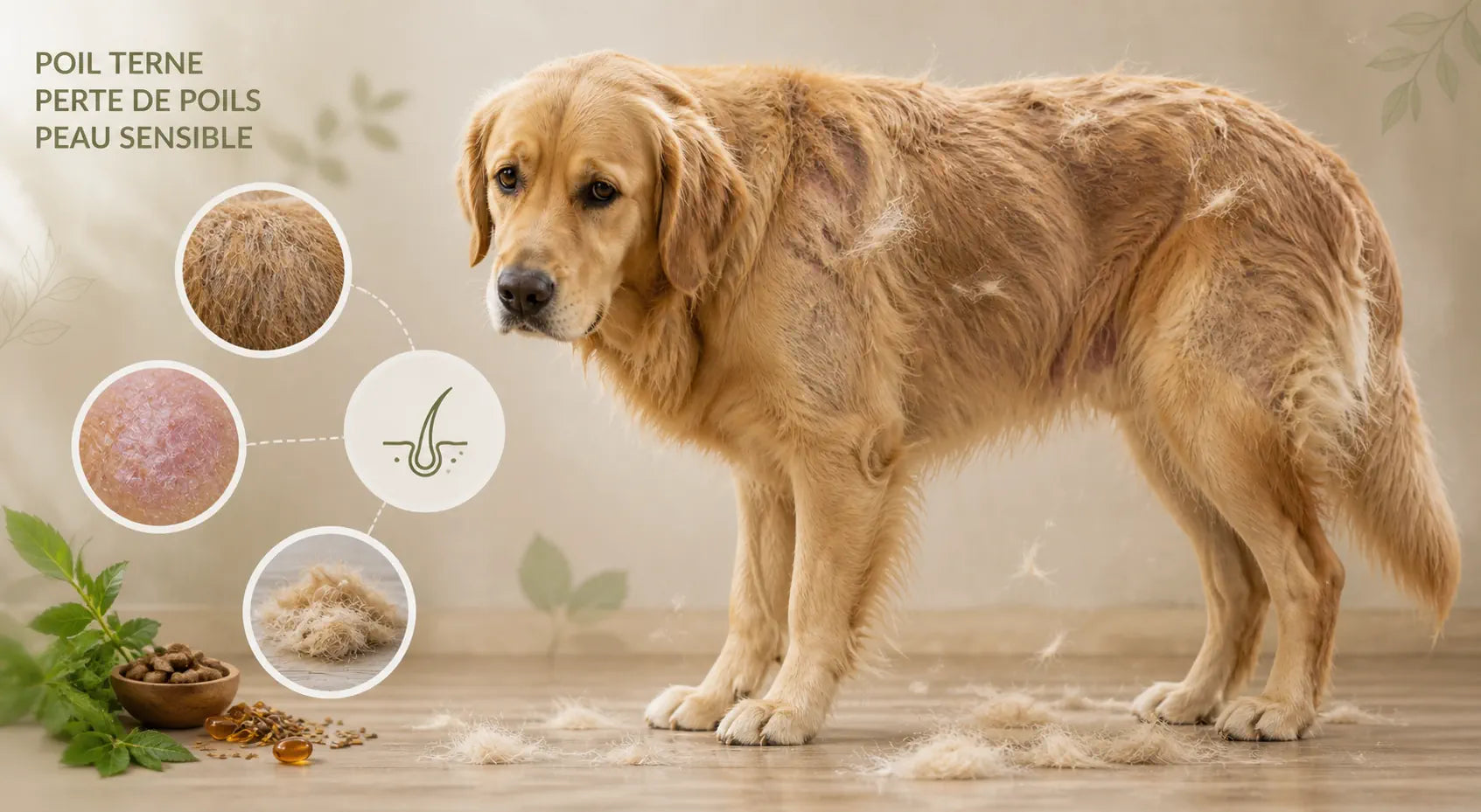 Poil terne et perte de poils : les carences cachées de votre chien Image